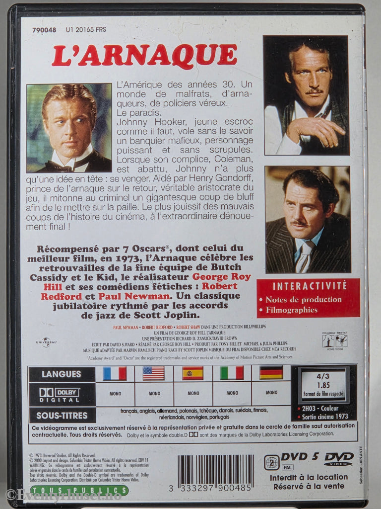 L'Arnaque (The Sting). 1973. DVD.