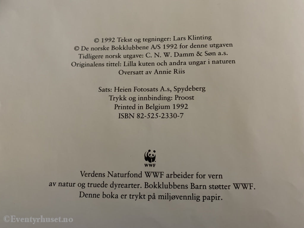 Lars Klinting. 1992. Kvitungen. Faktabok