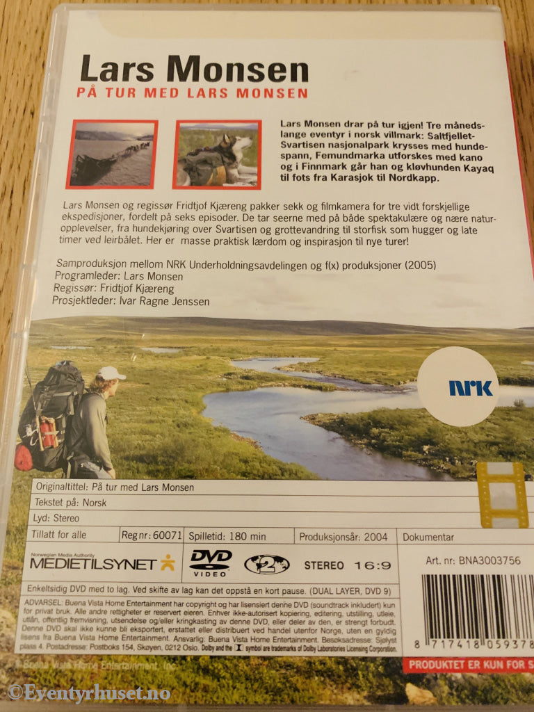 Lars Monsen - På Tur Med (Nrk). 2004. Dvd. Dvd