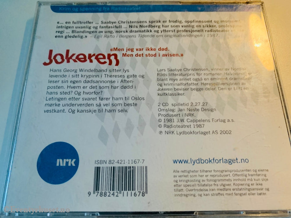 Lars Saabye Christensen. Jokeren (Nrk). Lydbok På Cd.