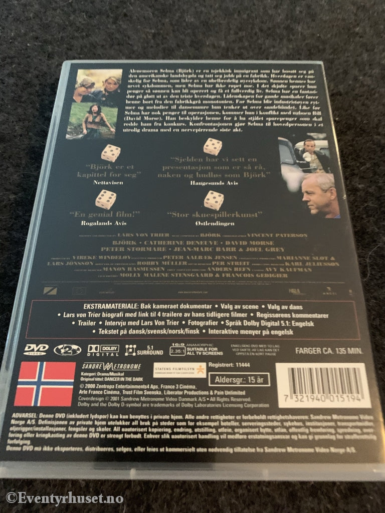 Lars Von Trier. 2000. Dancer In The Dark. Dvd. Dvd