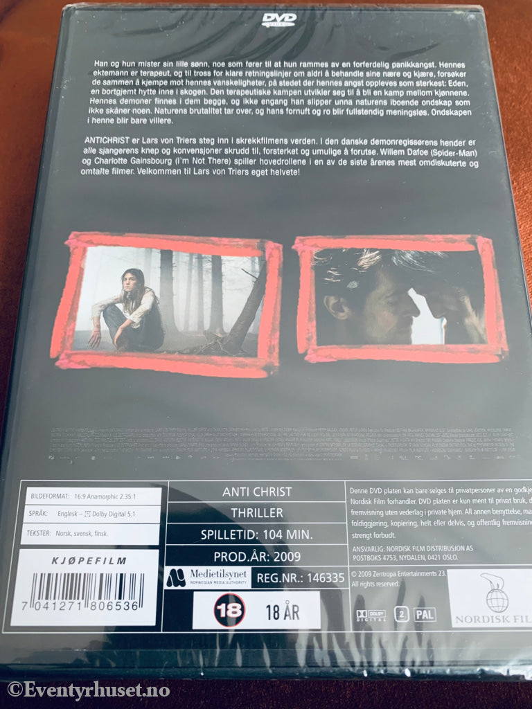 Lars Von Trier. 2009. Anti Christ. Dvd. Ny I Plast! Dvd