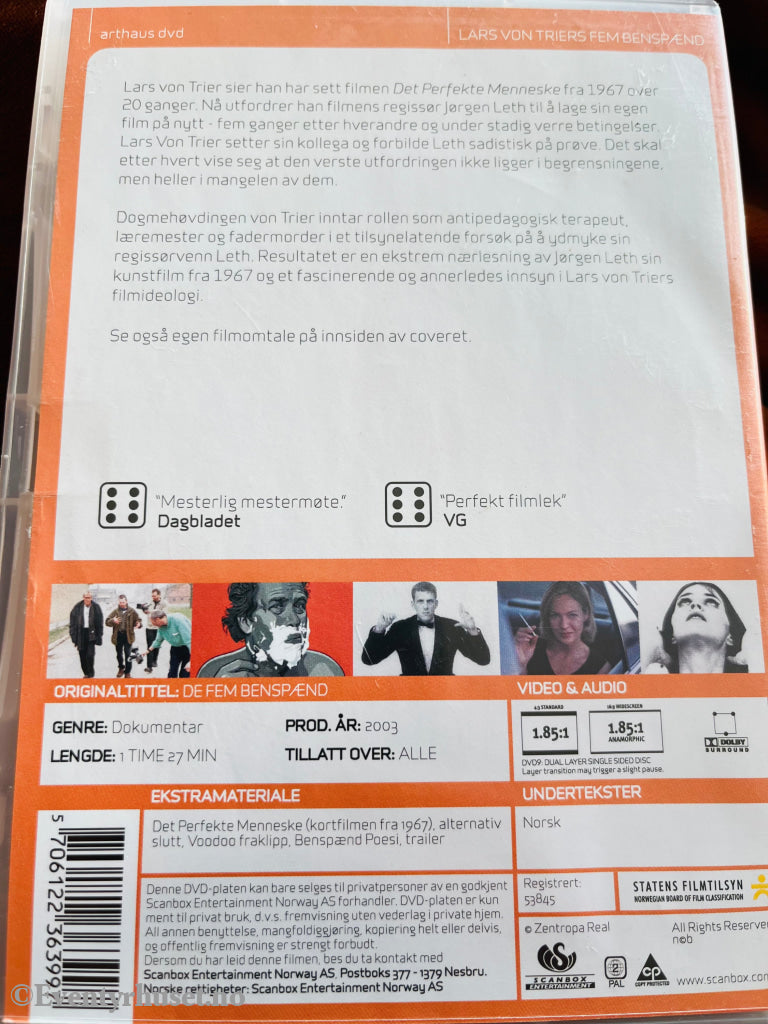 Lars Von Trier´s Fem Benspænd. 2003. Dvd. Dvd