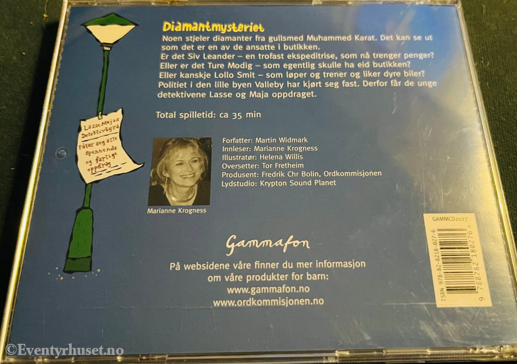 Lassemajas Detektivbyrå: Diamantmysteriet. Lydbok På Cd.