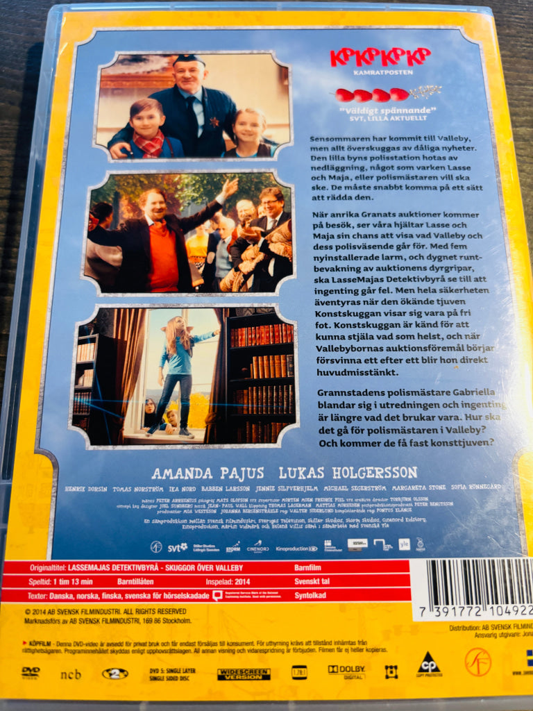 LasseMajas Detektivbyrå – Skuggor över Valleby. DVD.