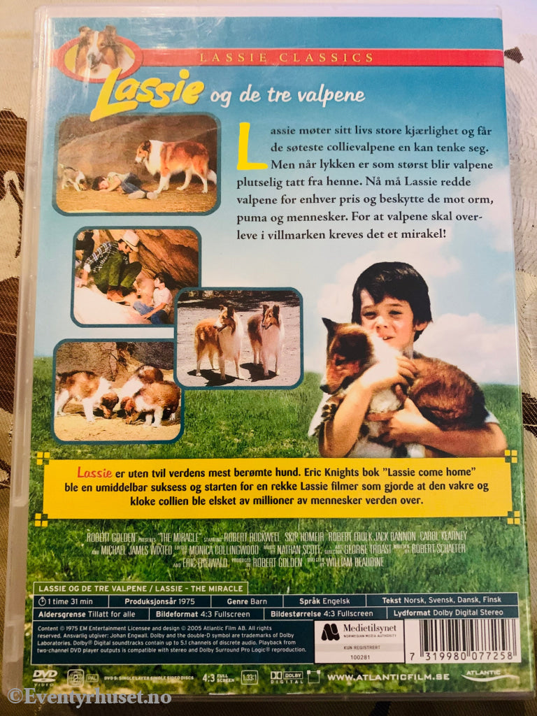 Lassie Og De Tre Valpene. 1975. Dvd. Dvd