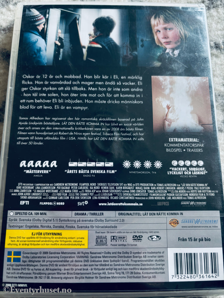 Låt den rätte komma in. DVD. Ny i plast!