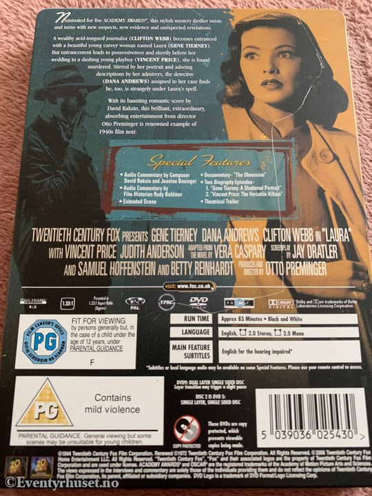 Laura (1944). DVD Steelbox.