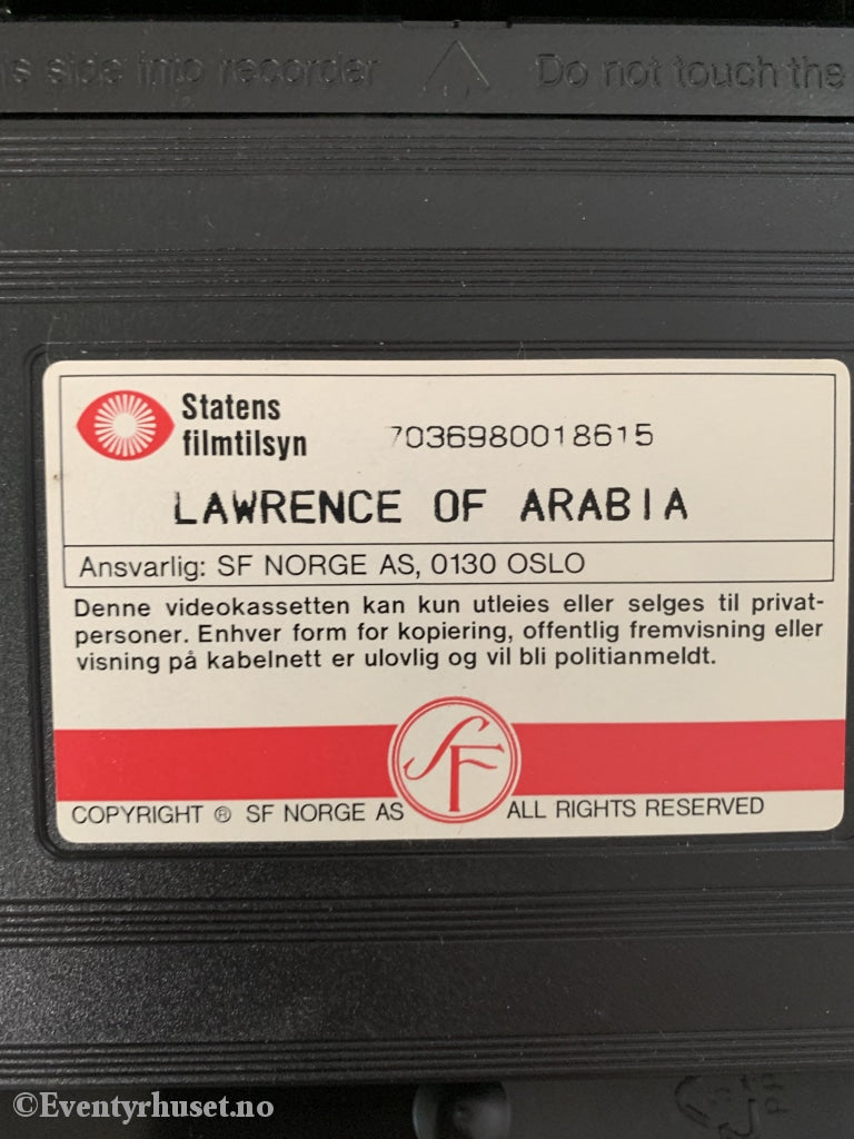Lawrence Of Arabia. 1962. Vhs. Vhs