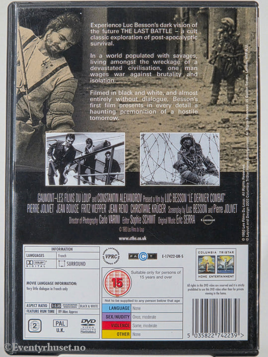 Le Dernier Combat (The Last Battle) (1983). DVD.