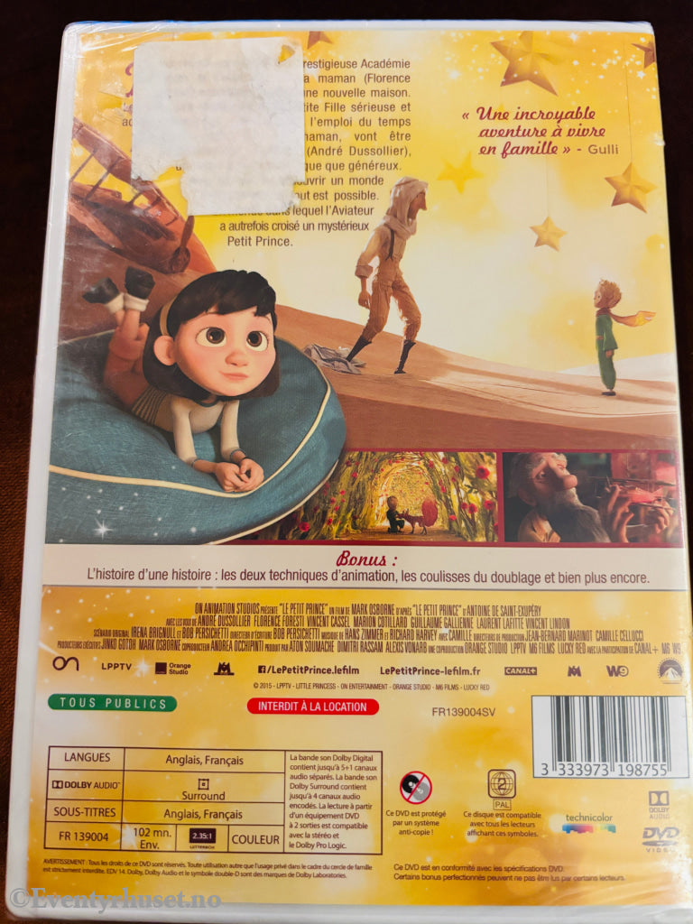 Le Petit Prince. DVD. Ny i plast!