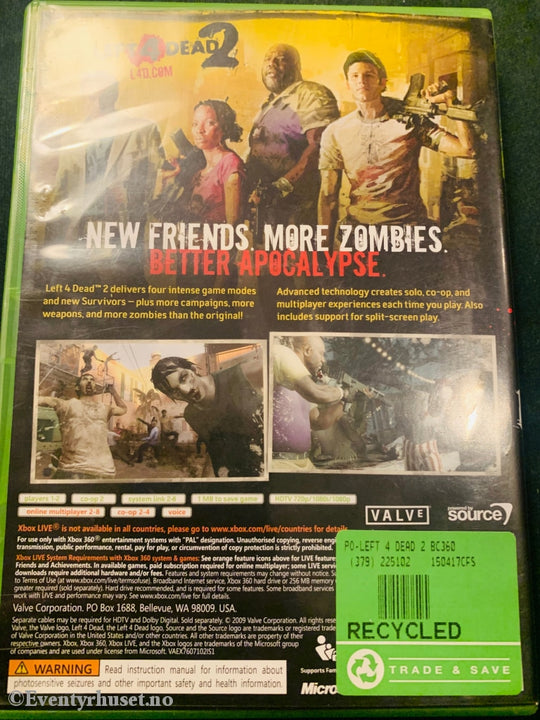 Left 4 Dead 2. Xbox 360.