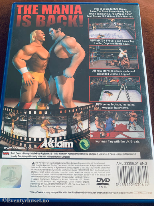 Legends of Wrestling II . PS2