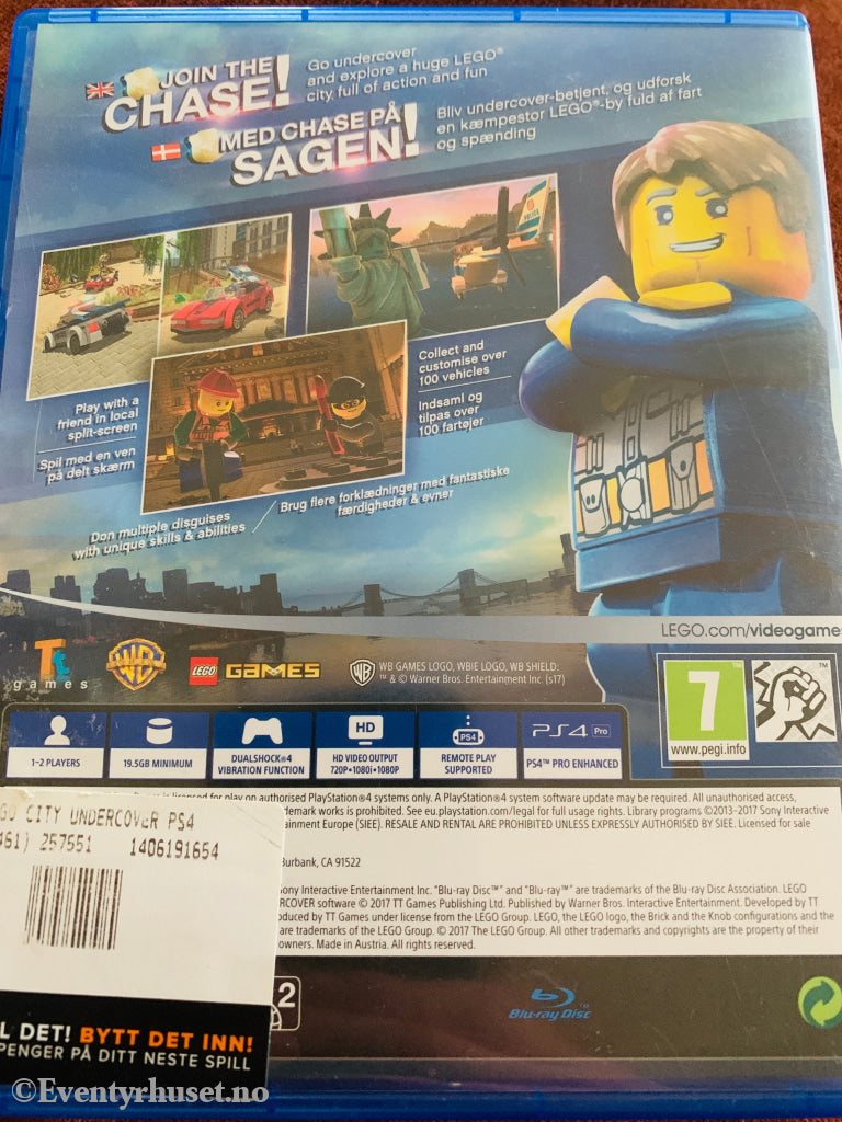 LEGO City Undercover. Playstation PS4-spill.