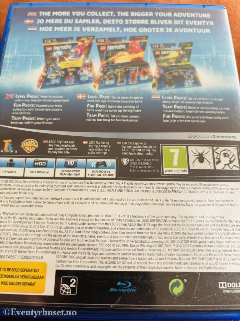 LEGO Dimensions. Playstation PS4-spill.