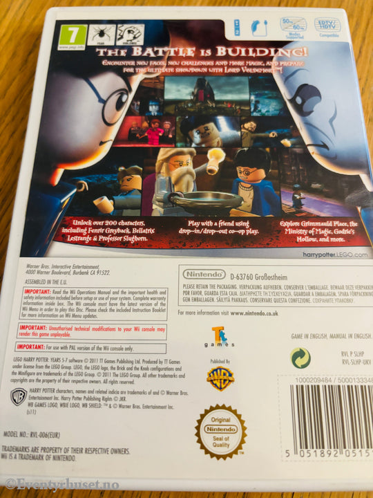 LEGO Harry Potter Years 5-7. Wii. Wii