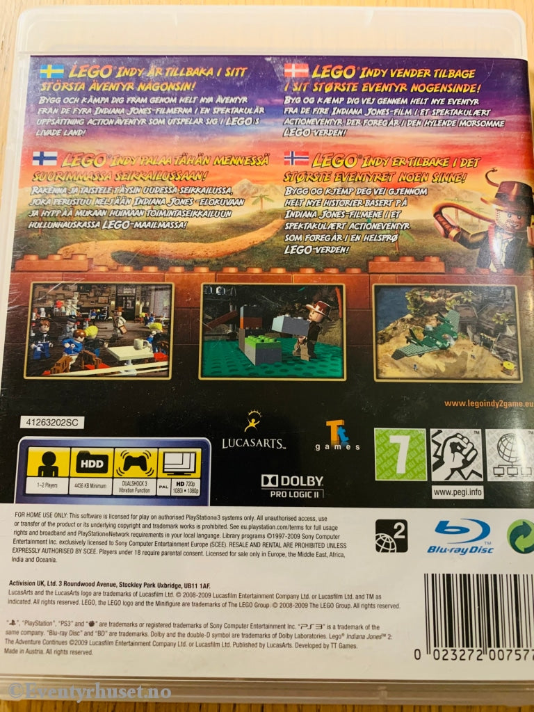 Lego Indiana Jones 2. Ps3. Ps3