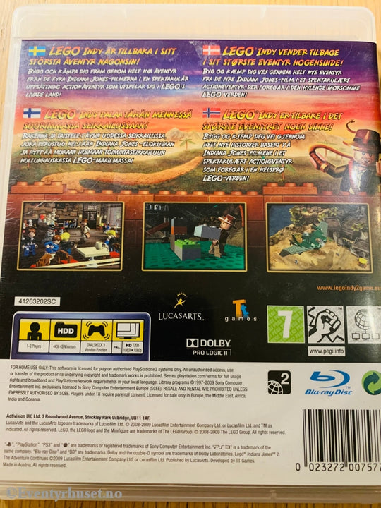 Lego Indiana Jones 2. Ps3. Ps3