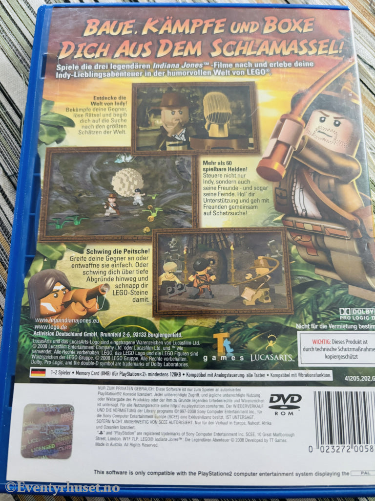 LEGO Indiana Jones: Die legendären Abenteuer. PS2-spill
