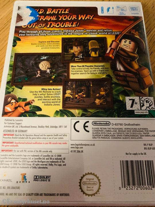 Lego Indiana Jones. Nintendo Wii. Wii