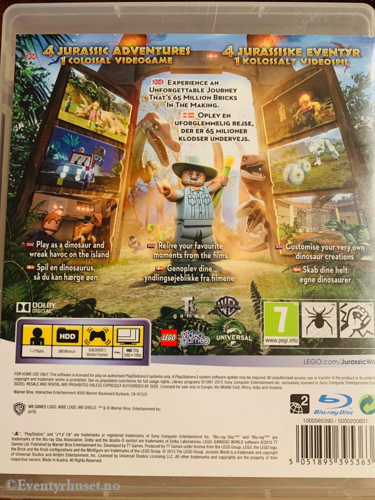Lego Jurassic World. Ps3. Ps3