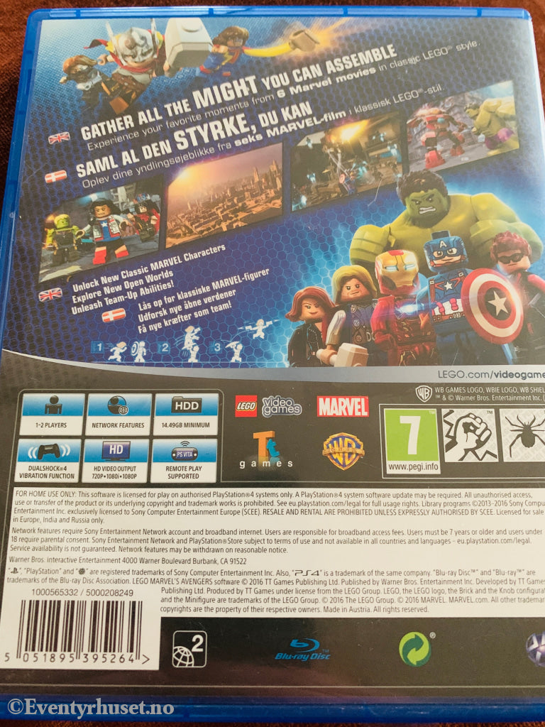 LEGO Marvel's Avengers. Playstation PS4-spill.
