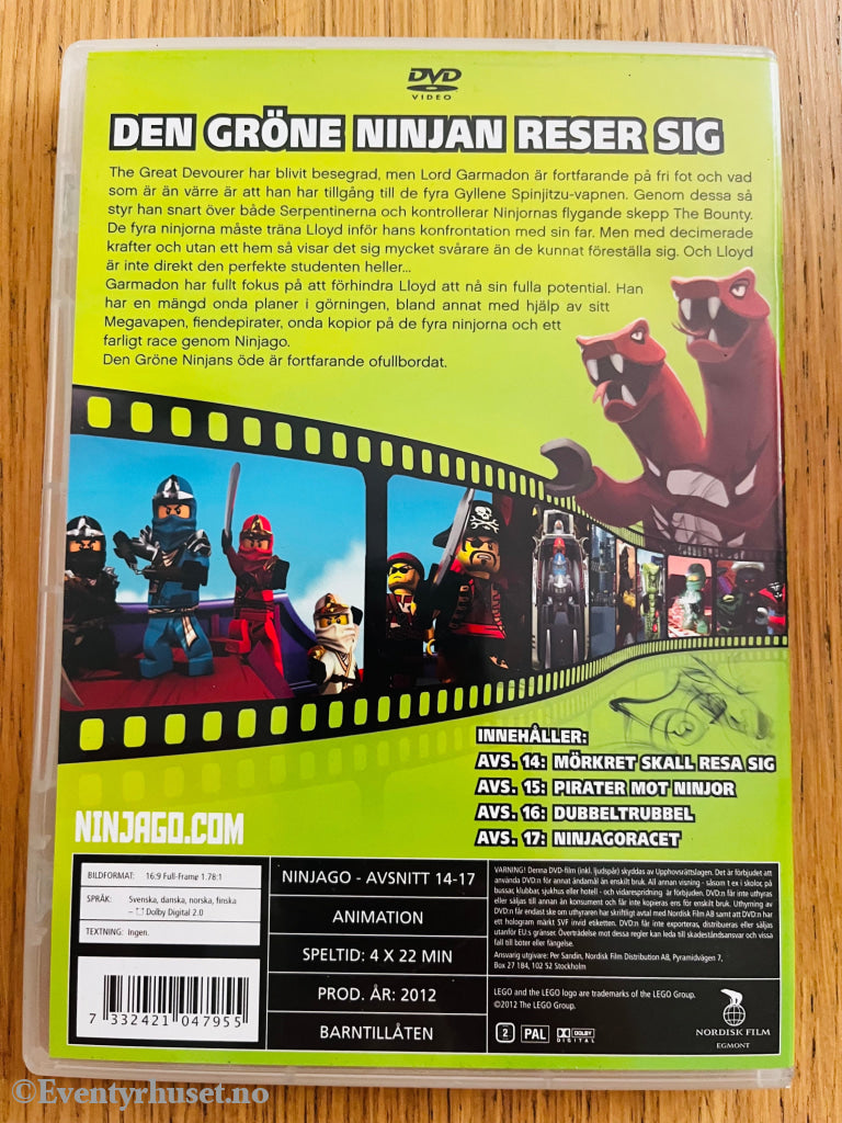 LEGO Ninjago: Masters of Spinjitzu Avsnitt 14–17 2012 DVD. Svensk utgave.