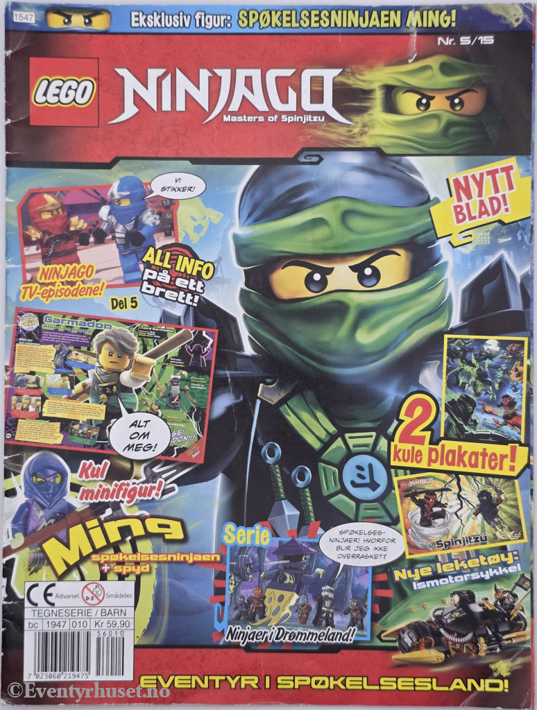 LEGO Ninjago Nr. 5/2015 – Spøkelsesninjaen Ming . Aktivitetshefte.