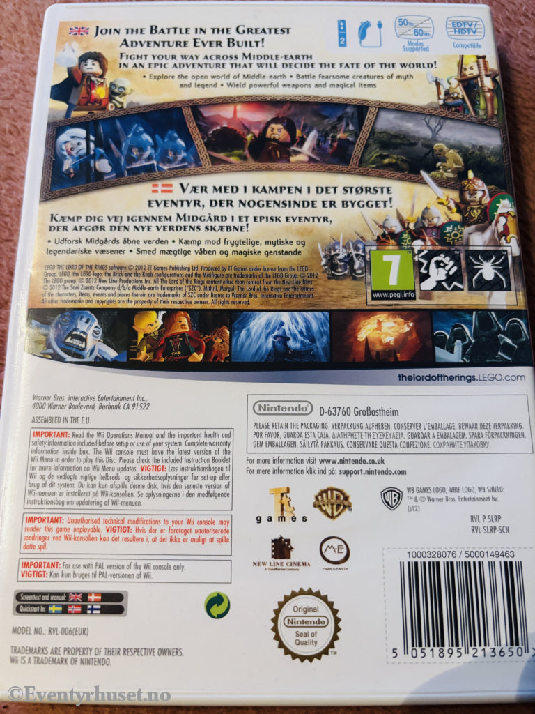 LEGO The Lord of the Rings. Nintendo Wii.