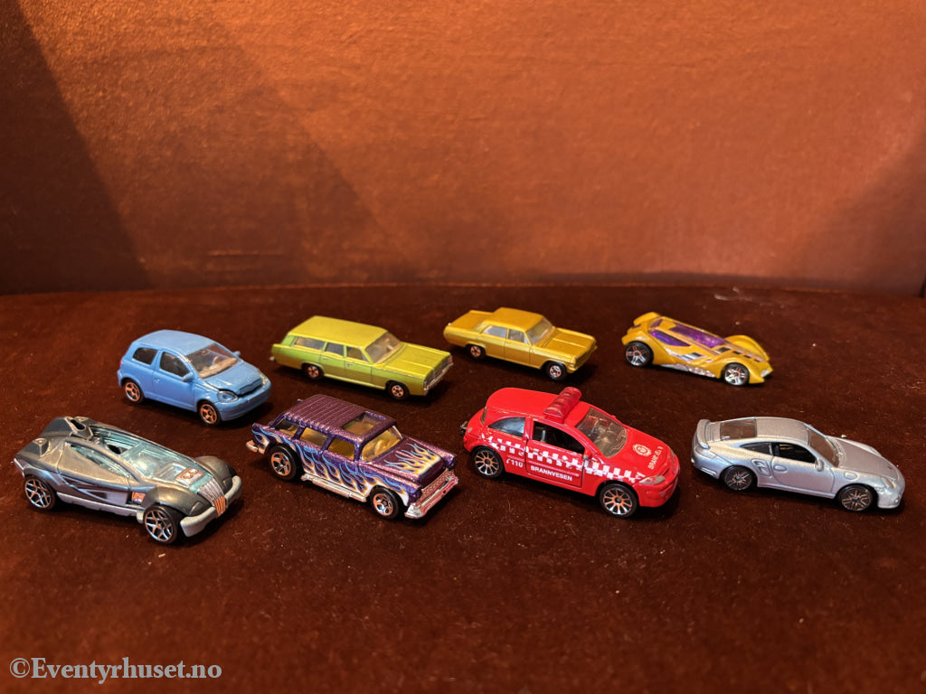 Lekebiler – blandet sett (brannbil og sportsbiler)