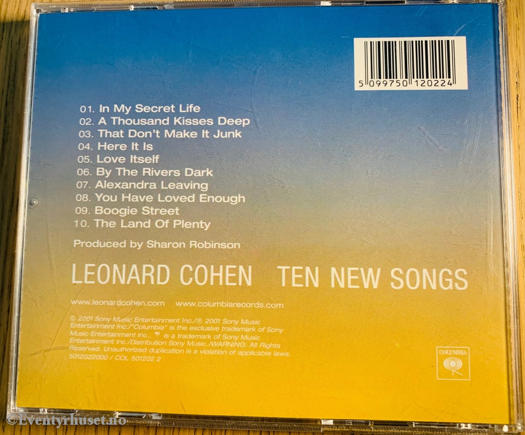 Leonard Cohen. Ten New Songs. Cd. Cd