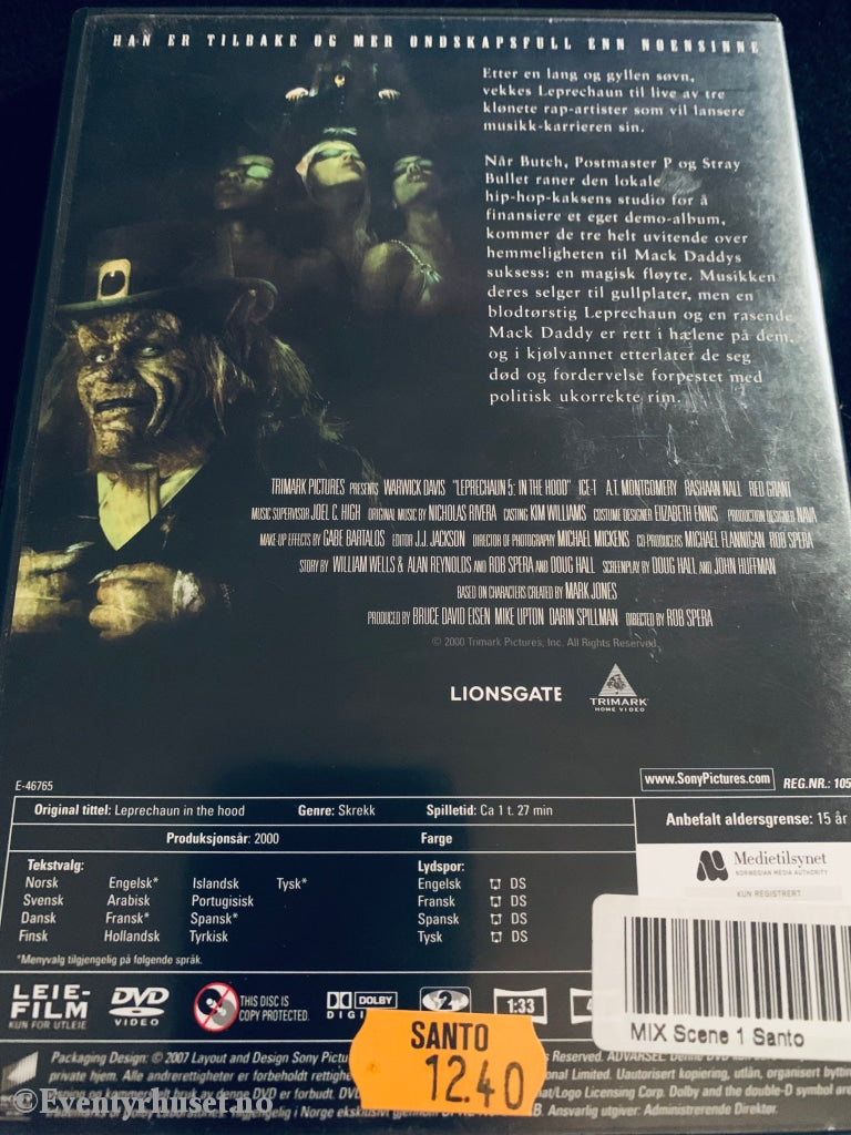 Leprechaun In The Hood. Dvd Leiefilm.