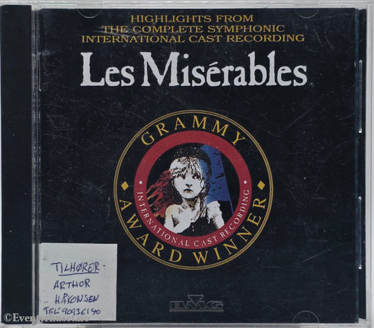 Les Misérables. 1988. Highlights from the Complete Symphonic Recording. CD.