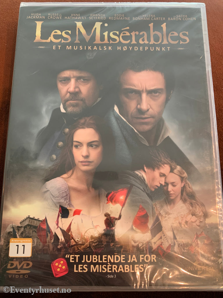 Les Misérables. 2012. Dvd. Ny I Plast! Dvd