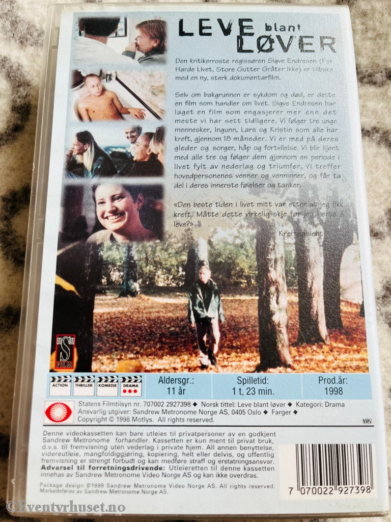 Leve Blant Løver. 1998. Vhs. Vhs
