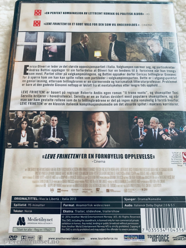 Leve friheten!. 2013. DVD.