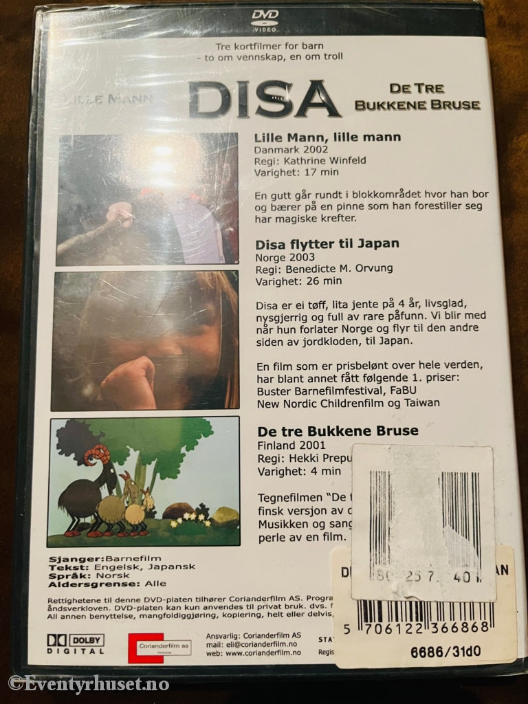 Lille Mann / Disa De Tre Bukkene Bruse. Dvd. Ny I Plast! Dvd