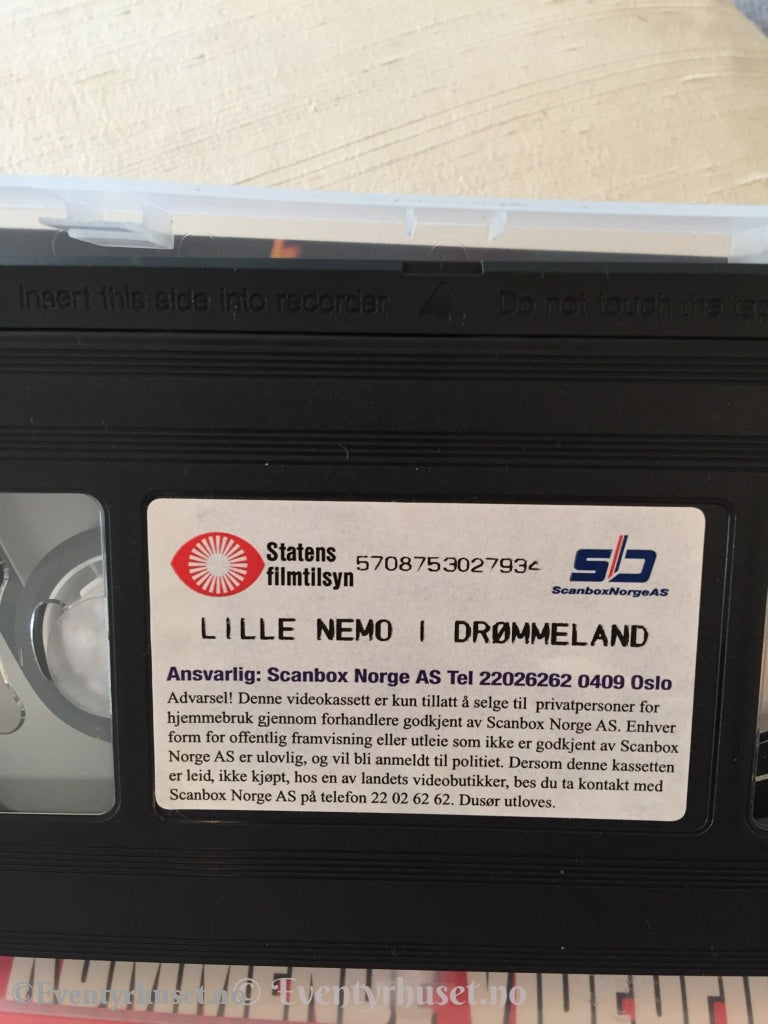 Lille Nemo I Drømmeland. 1992. Vhs. Vhs