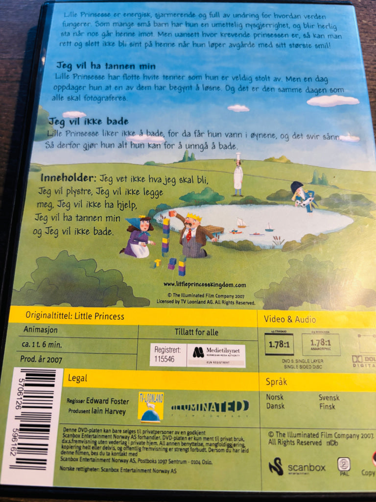 Lille Prinsesse – Jeg vil ha tannen min. DVD.