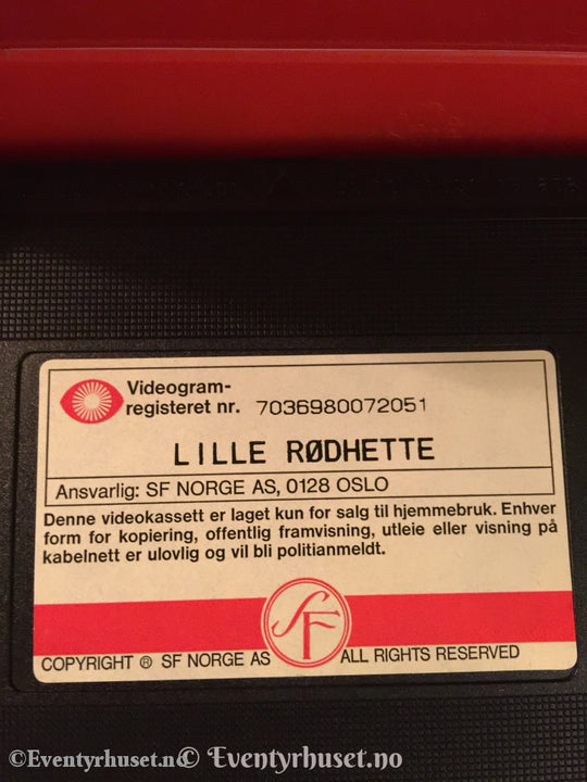 Lille Rødhette. Vhs. Vhs