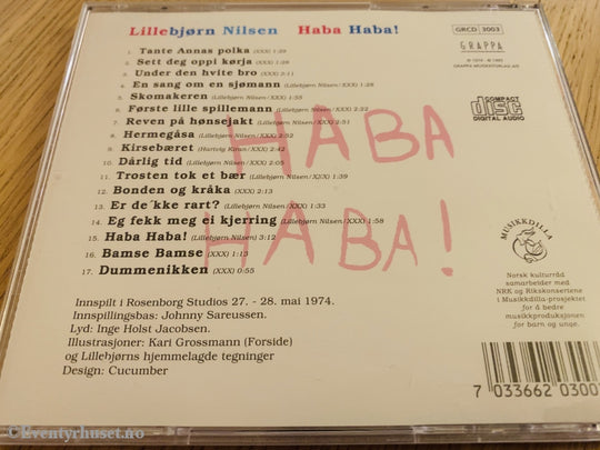 Lillebjørn Nilsens Barneviser. Haba Haba. 1974. Cd. Cd