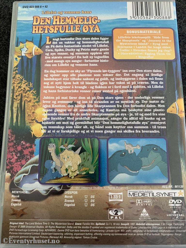 Lillefot Og Vennene Hans. Den Hemmelighetsfulle Øya. 1997. Dvd. Dvd