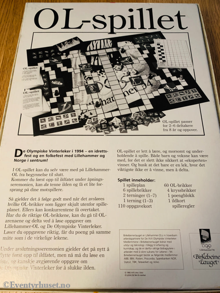 Lillehammer 94 - OL-spillet. Brettspill. Brettspill