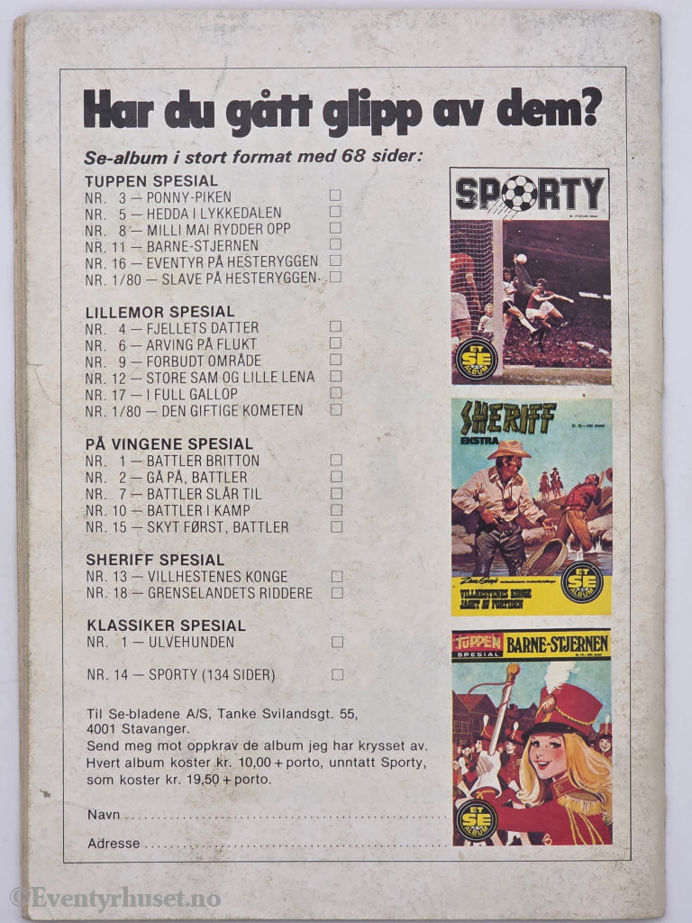 Lillemor. Nr. 13 1980. Kjør for livet! Hefte.