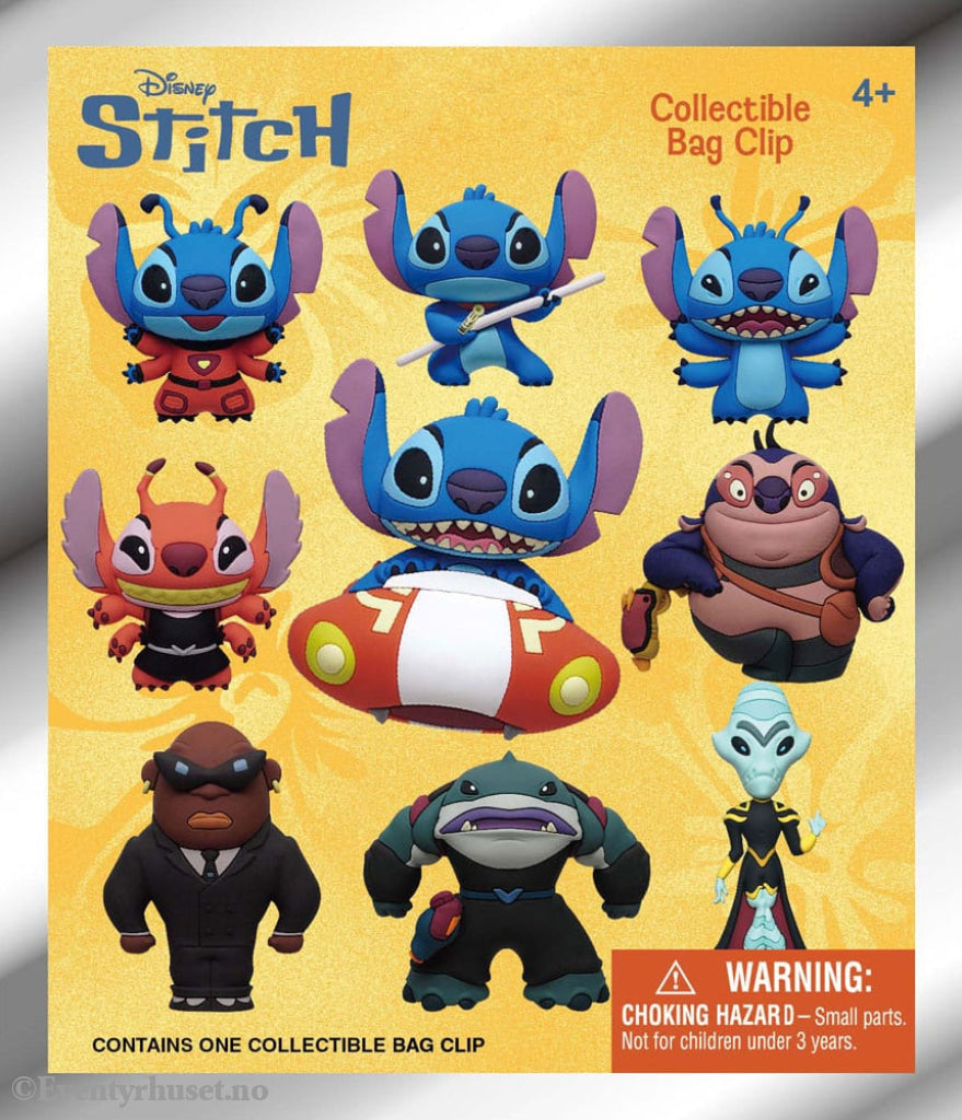 Lilo & Stitch 3D Foam Bag Clips Stitch in Space Display (24) Fashion & Accessories
