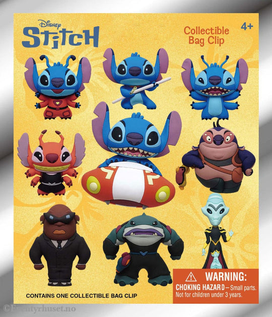 Lilo & Stitch 3D Foam Bag Clips Stitch in Space Display (24) Fashion & Accessories