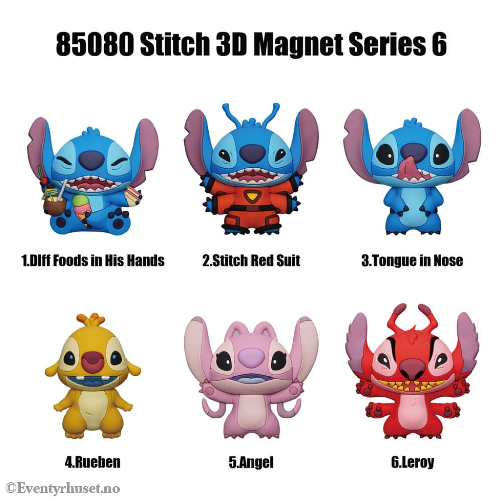 Lilo & Stitch 3D Magnets Stitch Series 6 Blind Pack Display (12) Home & Gifts