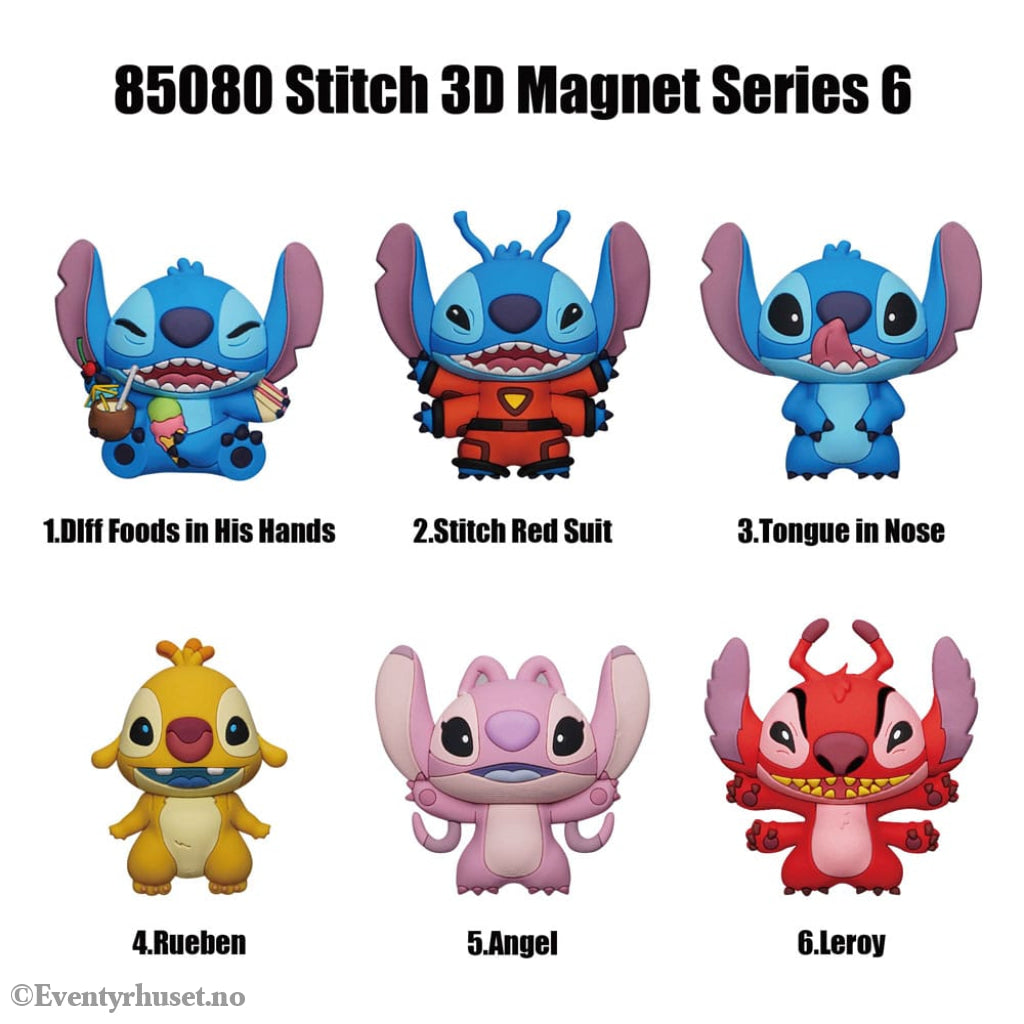 Lilo & Stitch 3D Magnets Stitch Series 6 Blind Pack Display (12) Home & Gifts