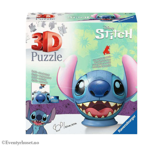 Lilo & Stitch 3D Puzzle Ball with Ears Stitch (77 pieces) Games