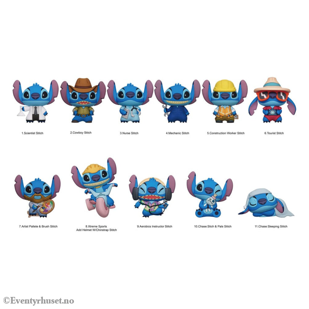 Lilo & Stitch 3D PVC Bag Clips Series 6 Display (24) Fashion & Accessories
